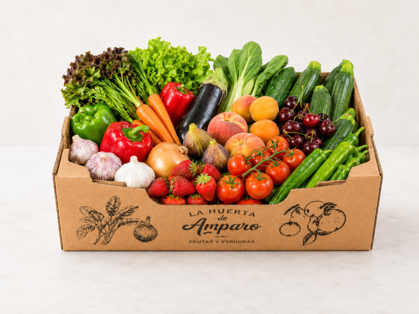 Caja mixta de fruta y verdura de temporada de La Huerta de Amparo